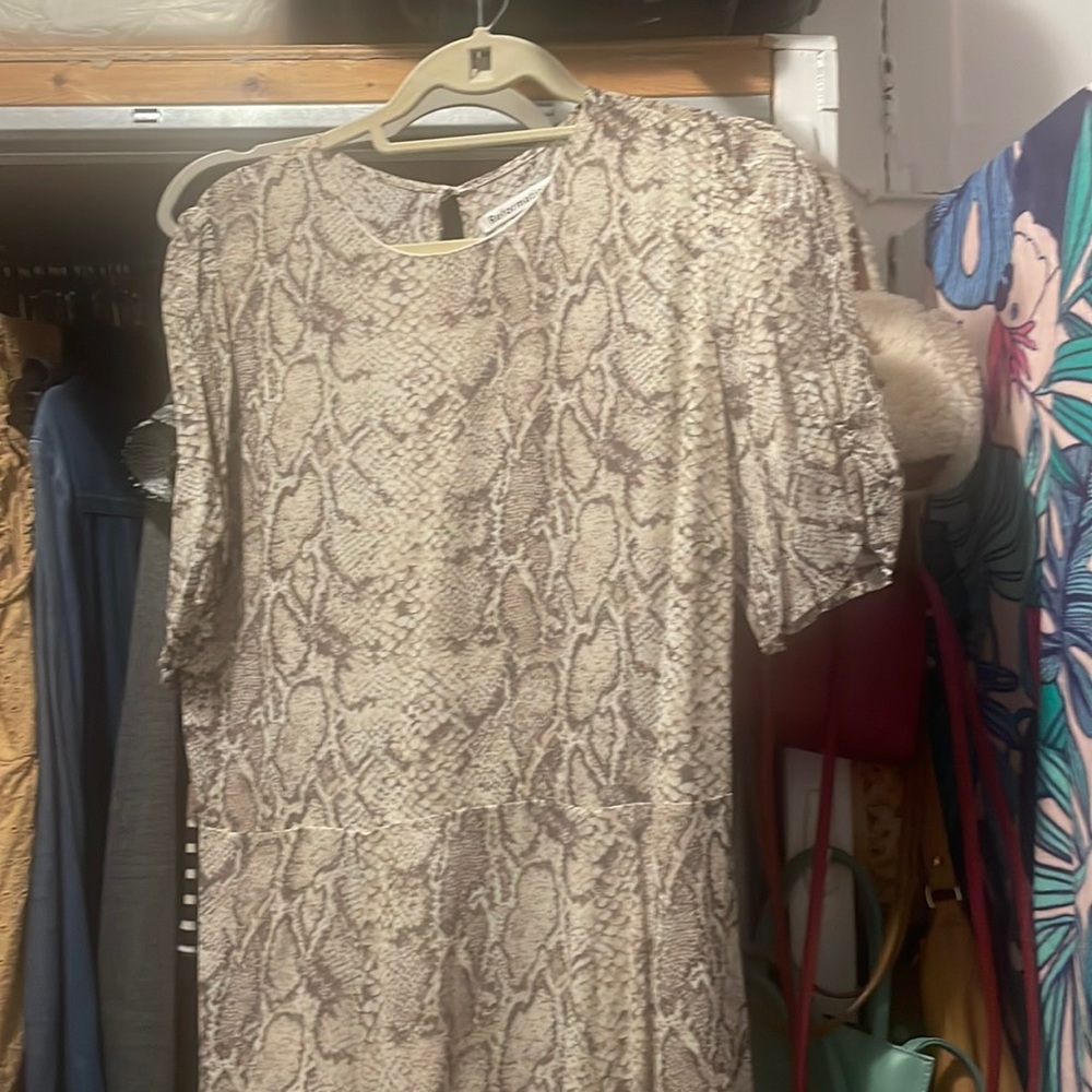 Reformation dress snake print
